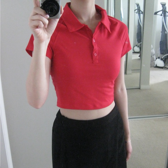 TNA TNAction Contest Pink Polo Cropped T-Shirt - Picture 3 of 11